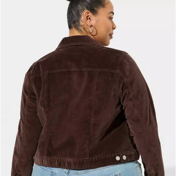 Torrid New Brown Corduroy Trucker Jacket 1 - Picture 3 of 6